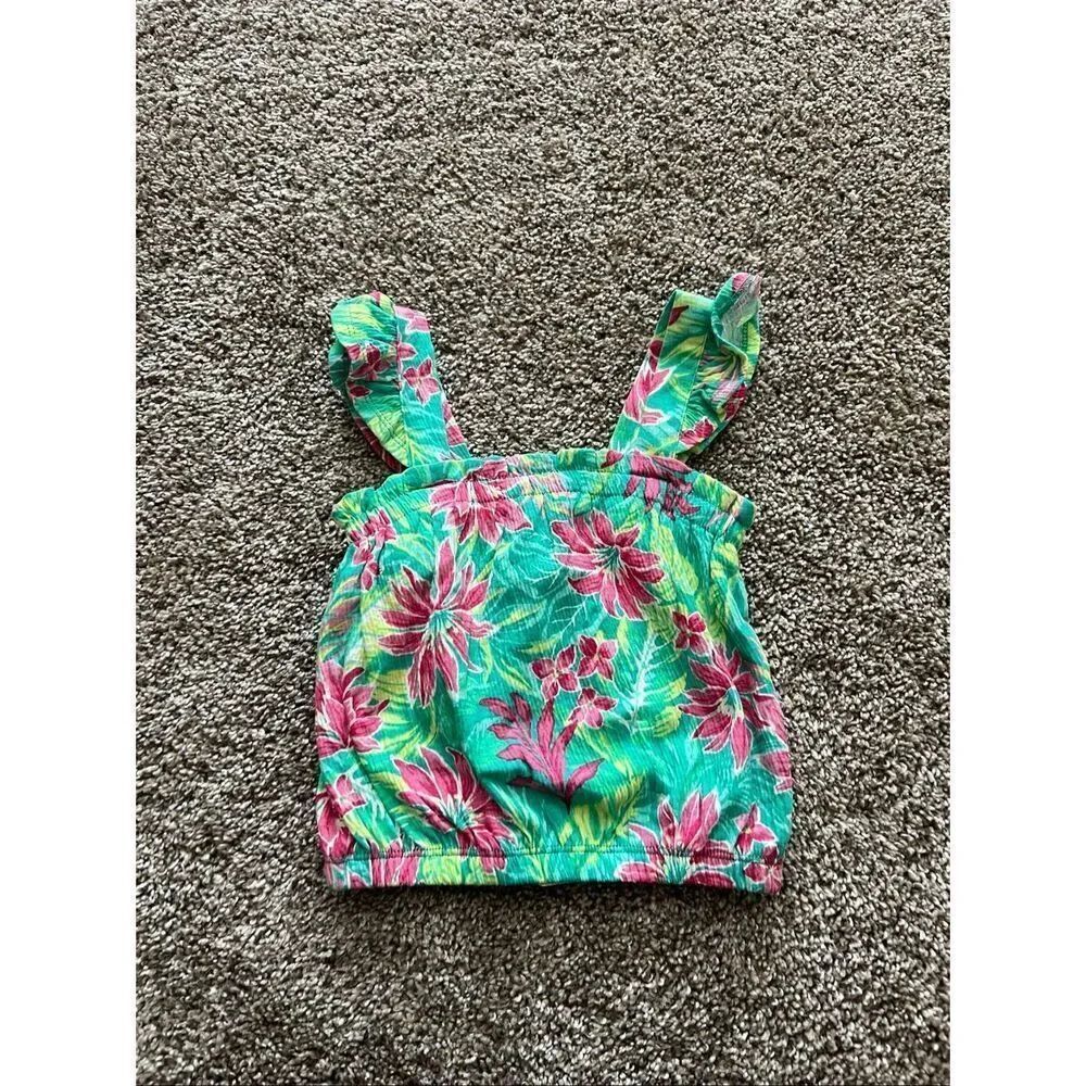 Tommy Bahama Floral Print Tank Top Little Girls Size XS (4) NEW